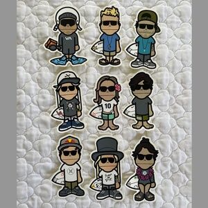 Sun Bum Ambassador Vinyl Sticker Collection WSL‎ Surf Team Limited Edition